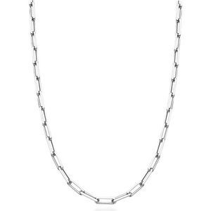 Women's Italian Solid 925 Sterling Silver 3mm Paperclip Link Chain Necklace